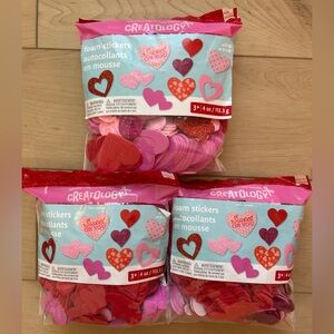 Heart Foam Stickers - Red, Pink, White NEW